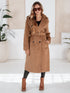 DAMEN JACKE LANGWINTERMANTEL MIT GÜRTEL